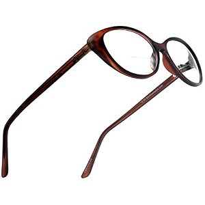 Bifocal Black Cat Eye Readers Clear Lens