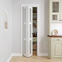 Bifold Doors for 24" x 80" Opening,3-lite Tempered Frosted Glass