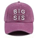 Big the Brother Sister Hats for Boys Girls, Funny Adjustable Kids Big bro sis Embroidered Baseball Cap