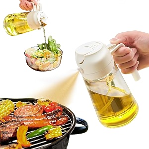 500ml 2 in 1 oil dispenser spray bottle glass spray oil dispenser bottle for cooking glass oil stoppers bottle with handle pack of 1 new sprayer