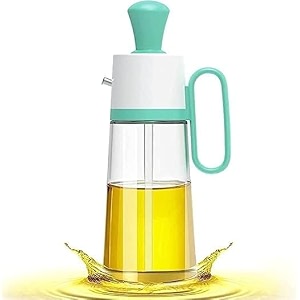big cart olive oil dispenser bottle with silicone brush for kitchen cooking frying bakingpancakeair fryer marinating 600ml pack of 1 3in1