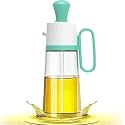 BIG CART Olive Oil Dispenser Bottle With Silicone Brush for Kitchen Cooking, Frying, Baking,Pancake,Air Fryer, Marinating, 600ml Pack of 1 (3IN1)