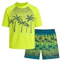 Big Chill Boys 2-Piece UPF 50 Short Sleeve Rash Guard & Swim Trunks