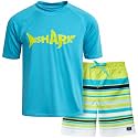 Big Chill Boys 2-Piece UPF 50 Short Sleeve Rash Guard &amp; Swim Trunks