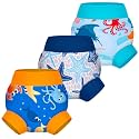 BIG ELEPHANT Baby Swim Diapers 3-Pack, Reusable Swimming Diapers