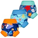 BIG ELEPHANT Baby Swim Diapers 3-Pack, Reusable Waterproof Swim Pants