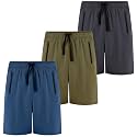 BIG ELEPHANT Boys Cotton Athletic Shorts with Zipper Pockets &amp; Drawstring