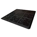 Big Floors 3X3LUXBLAKFLOOR Modular Interlocking Lightweight Plastic Dance Floor Kit (3' x 3'), Luxury Black, 21 Piece