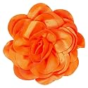 Big Flower Dainty Satin Fabric Rose Flower Brooches Large Rose Flowers Satin Lapel Brooches for Women Wedding Dinner Party Decoration 7.48 Inches