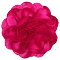 Big Flower Dainty Satin Fabric Rose Flower Brooches Large Rose Flowers Satin Lapel Brooches for Women Wedding Dinner Party Decoration 7.48 Inches