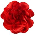 Big Flower Dainty Satin Fabric Rose Flower Brooches Large Rose Flowers Satin Lapel Brooches for Women Wedding Dinner Party Decoration 7.48 Inches