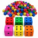 Big Foam Dice Set - 216-Pack, Jumbo, and Colorful Dice for Kids - Ideal for Boosting Math Skills in The Classroom, Great Gifts, and Party Fun