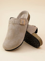 BIG FOX Clogs White with Adjustable Strap
