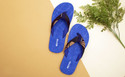 BIG FOX Men Flip Flops (Blue , 7)