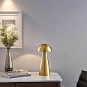 Big Mushroom Gold Table Lamp with 3