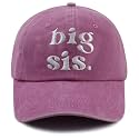 Big New Sister Brother Hats for Girls Boys, Adjustable Kids Baseball Cap