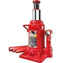 BIG RED T91207A Torin Hydraulic Stubby Low Profile Welded Bottle Jack, 12 Ton (24,000 lb) Capacity, Red