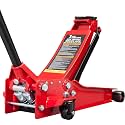 Big RED ATZ830026XR Torin Hydraulic Ultra Low Profile Heavy Duty Steel Service/Floor Jack with Dual Piston Quick Lift Pump, 3 Ton (6,000 lb) Capacity, Red