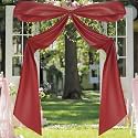 Big Red Bow Decor, 122 x 70 Inch Oversize Ruby Red Bow as Christmas Backdrop Wedding Birthday Party Room Wall Decor, Large Giant Satin Tie Shape Hanging Decorations (Tie Shape, Iron Before Use)