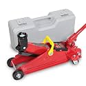 Big RED Hydraulic Trolley Service Lift Jack/Portable Floor Jack with Special Slow Release and Blow Mold Carrying Storage Case : 2 Ton (4,000 lb) Capacity, Red,T82012GS