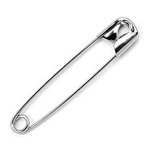 gpt-vibe metallic medium and large size safety pins for women - set of 40 pcs