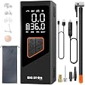 Portable Tire Inflator Air Compressor 150 PSI - Digital Gauge Auto Shut-Off LED Light for Car SUV Motorcycle Bike Balls - Fast 12V DC Pump w/ 10ft Cord (Big Star Trading)