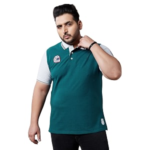 Bigbanana Plus Size Mens Regular Fit Colorblock
