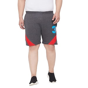 Bigbanana Plus Size Mens Colorblocked Shorts