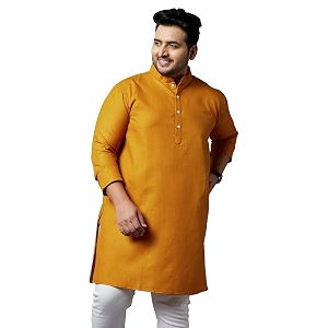 Bigbanana Plus Size Men Regular Fit Kurta