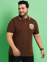 bigbanana Printed Men Polo Neck Brown T-Shirt