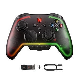 bigbig won rainbow 2 pro wireless pc game controller bluetooth amp usb motion aiming hall triggers alps joystick 4 custom buttons windows 1011 switch android ios