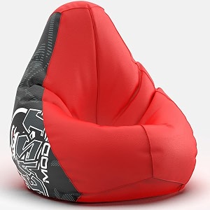 biggie bean bag 1xl bean bag chair with beans filled-perfect for living roombedroomstudy-sale designprinted - raodie -raodie-artwork 4 - red