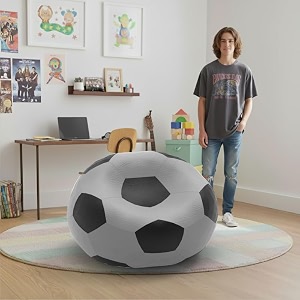 biggie bean bag 1xl bean bag chair with beans filled-perfect for living roombedroomstudy-sale designregular-light-grey black-faux leather