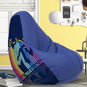 biggie bean bag 1xl bean bag chair with beans filled-perfect for living roombedroomstudy-sale designprinted - mttvv-mttvv_artwork-4 - blue