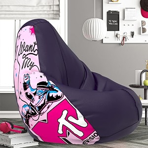 biggie bean bag 1xl bean bag chair with beans filled-perfect for living roombedroomstudy-sale designprinted - mttvv-mttvv_artwork-13 - indigo