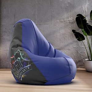 biggie bean bag 1xl bean bag chair with beans filled-perfect for living roombedroomstudy-sale designprinted - hrary poetter-hrary poetterhp-27-blk blu