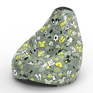 biggie bean bag 1xl bean bag chair with beans filled-perfect for living roombedroomstudy-sale designprinted - full-soccer - f - light