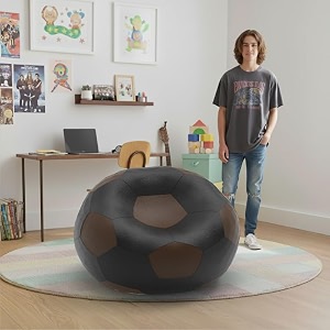 biggie bean bag 1xl bean bag chair with beans filled-perfect for living roombedroomstudy-sale designregular-black brown-faux leather