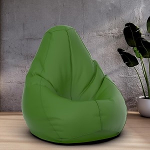 biggie bean bag 1xl bean bag chair with beans filled-perfect for living roombedroomstudy-sale designregular-mehendi-faux leather