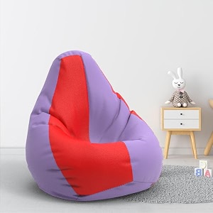 biggie bean bag 1xl bean bag chair with beans filled-perfect for living roombedroomstudy-sale designregular-lavender red-faux leather