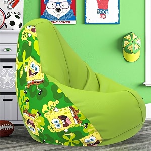 biggie bean bag 1xl bean bag chair with beans filled-perfect for living roombedroomstudy-sale designprinted - sopngebob-sopngebob - artwork-3