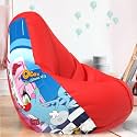 Biggie Bean Bag 1Xl Bean Bag Chair with Beans Filled-Perfect for Living Room,Bedroom,Study-Sale Design(Printed - Ogii-Ogii - Art 4 - Red)-Faux Leather