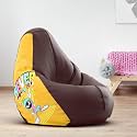 Biggie Bean Bag 1Xl Bean Bag Chair with Beans Filled-Perfect for Living Room,Bedroom,Study-Sale Design(Printed - Luneyy Toons-Luneyy Toonslt-29-Mrn)-Faux Leather