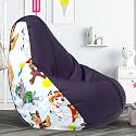 Biggie Bean Bag 1Xl Bean Bag Chair with Beans Filled-Perfect for Living Room,Bedroom,Study-Sale Design(Printed - PWA Ptrol -Paw Patrol-Artwork 5 - Indigo)-Faux Leather