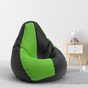 Biggie Bean Bag 1Xl Bean Bag Chair with Beans Filled-Perfect for Living Room,Bedroom,Study-Sale Design(Regular-Black Parrot-Green)-Faux Leather