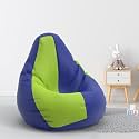 Biggie Bean Bag 1Xl Bean Bag Chair with Beans Filled-Perfect for Living Room,Bedroom,Study-Sale Design(Regular-Blue Pea-Green)-Faux Leather