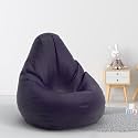 Biggie Bean Bag 1Xl Bean Bag Chair with Beans Filled-Perfect for Living Room,Bedroom,Study-Sale Design(Regular-Indigo)-Faux Leather