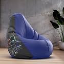 Biggie Bean Bag 1Xl Bean Bag Chair with Beans Filled-Perfect for Living Room,Bedroom,Study-Sale Design(Printed - Hrary Poetter-Hrary Poetterhp-27-Blk Blu)-Faux Leather