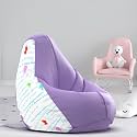 Biggie Bean Bag 1Xl Bean Bag Chair with Beans Filled-Perfect for Living Room,Bedroom,Study-Sale Design(Printed - PPF Girl-PPF Girlppf-3-Lvndr)-Faux Leather