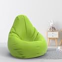 Biggie Bean Bag 1Xl Bean Bag Chair with Beans Filled-Perfect for Living Room,Bedroom,Study-Sale Design(Regular-Pea-Green)-Faux Leather